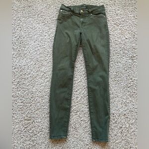 7 for All Mankind green skinny jeans